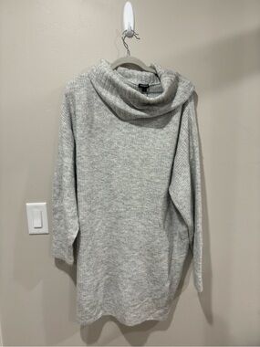 Express Light Gray Cowl Neck Sweater Dress